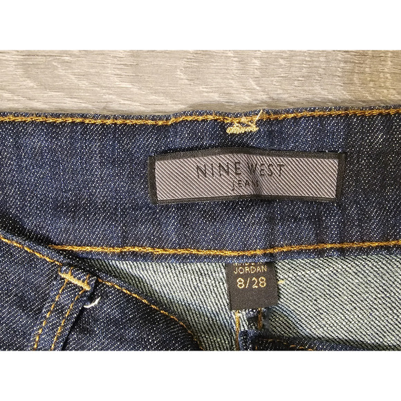 Nine West Womens Size 8 Bootcut High Rise Blue Stretch Denim Jeans 8/28 - Picture 4 of 6